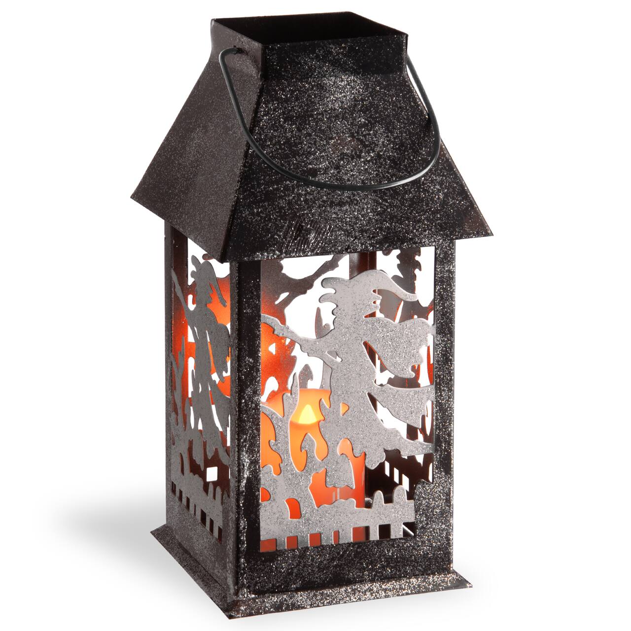 12&#x22; Witch Lantern with LED Candle